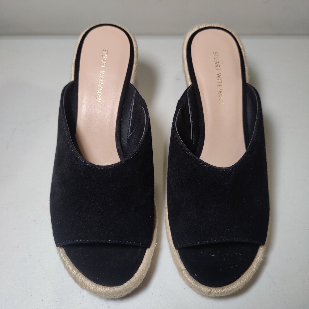 Stuart Weitzman Black Wedges - Picture 3 of 9